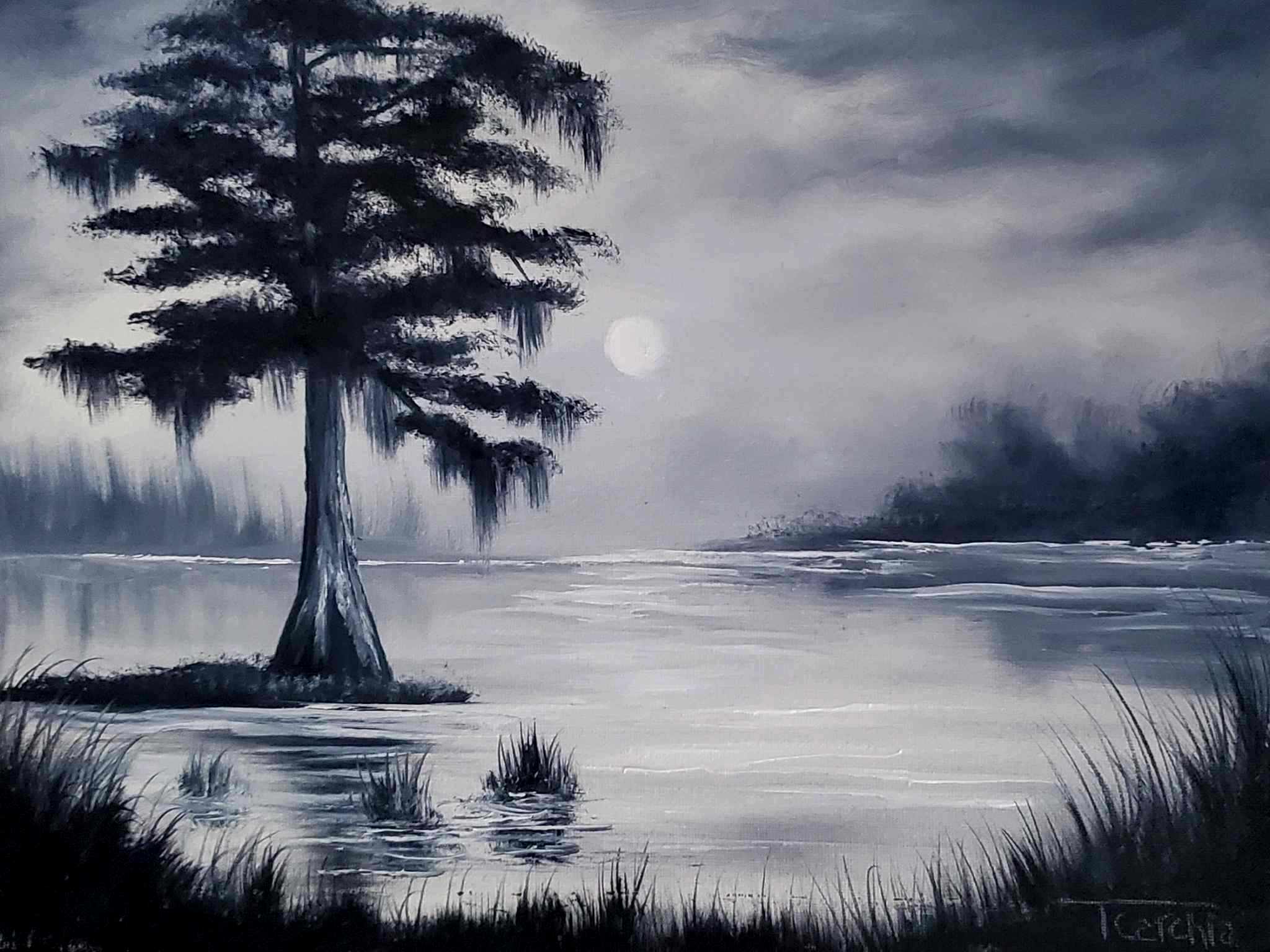 Misty moon