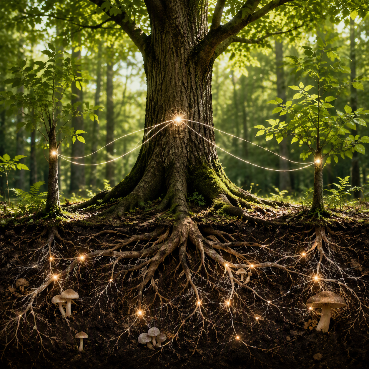 Mother Tree and forest communication
