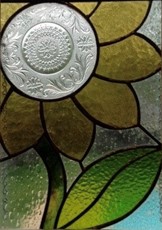 Stained Glass Saucer Flower Panel image