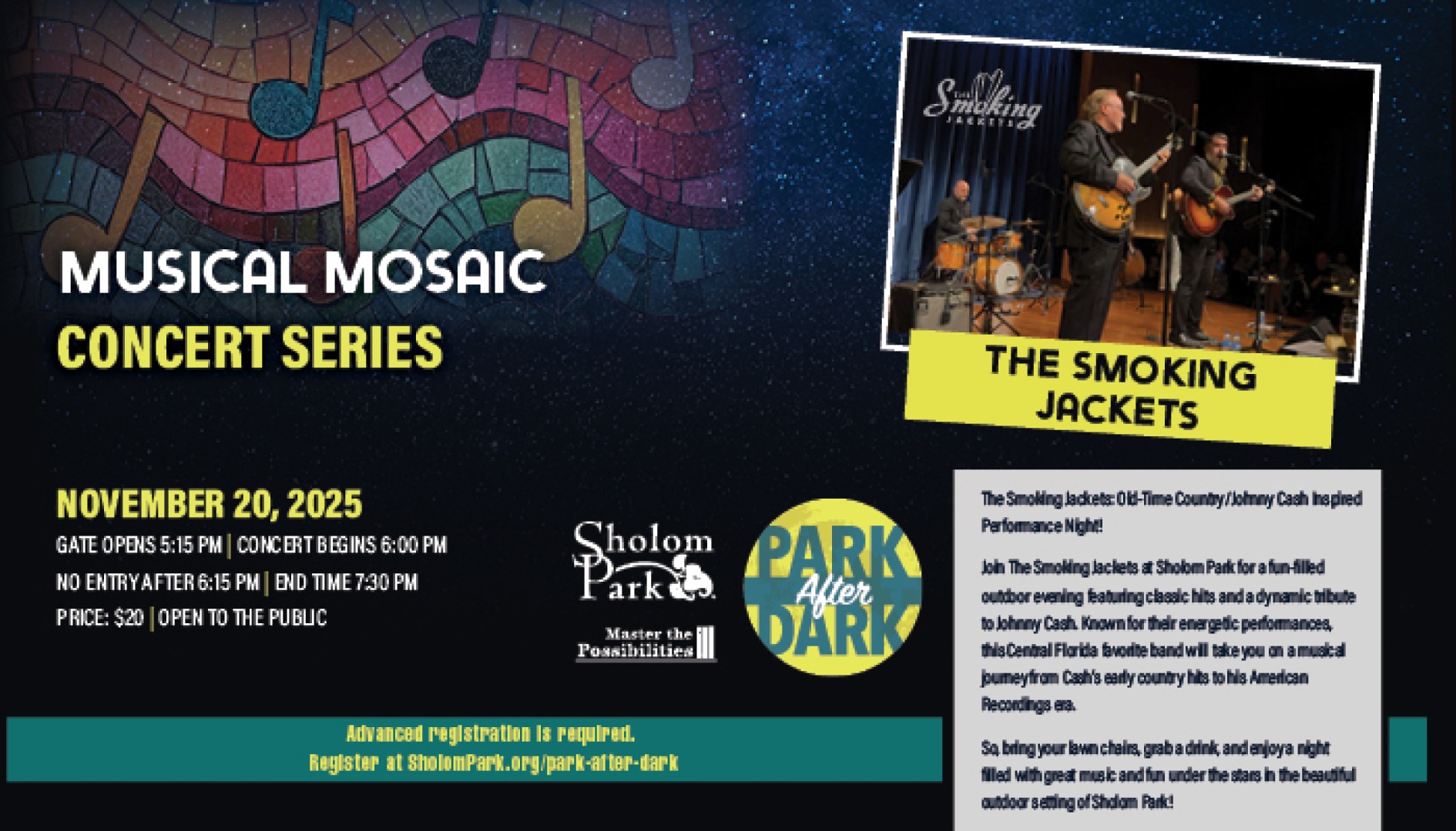 Park After Dark Concert Promo Image