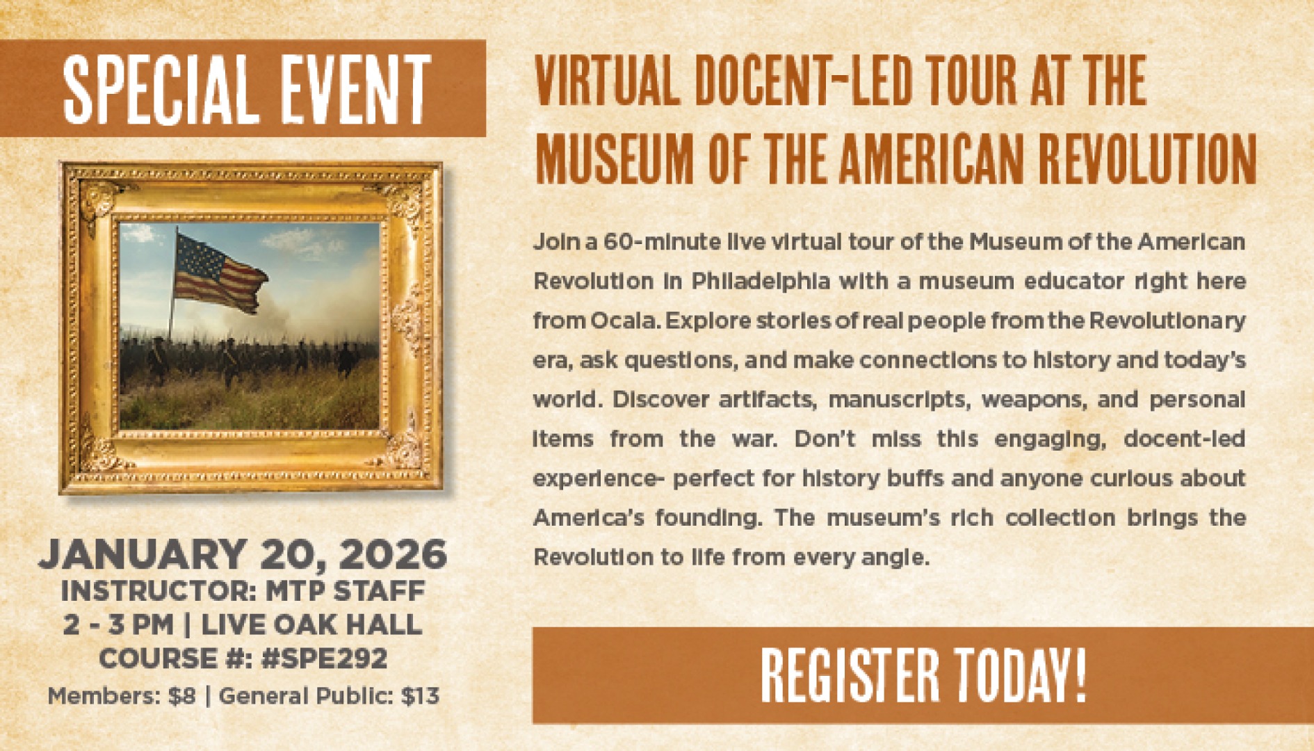 Virtual Docent-led Tour at the Museum of the American Revolution Promo image