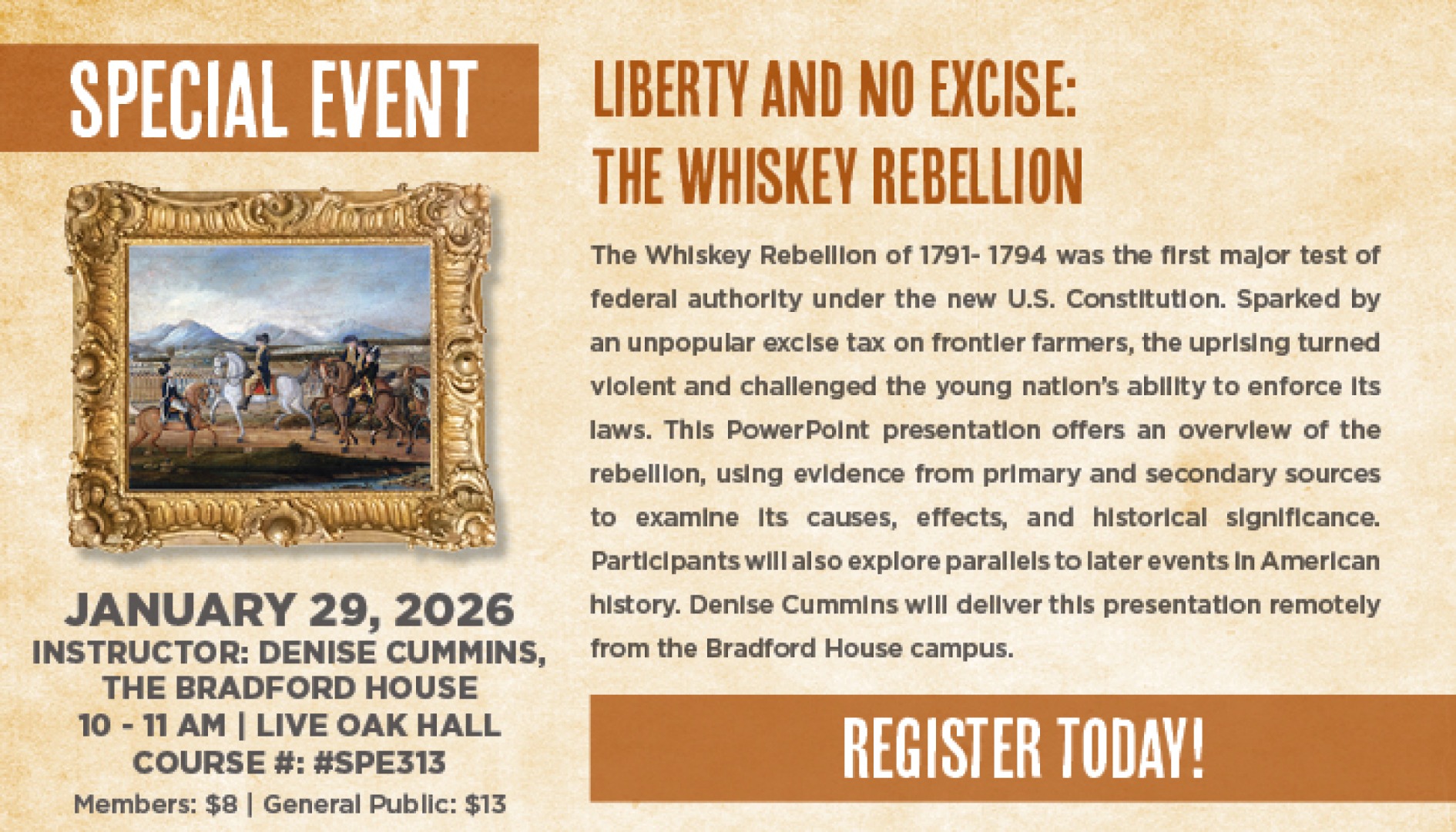 Liberty and No Excise: The Whiskey Rebellion Promo Image