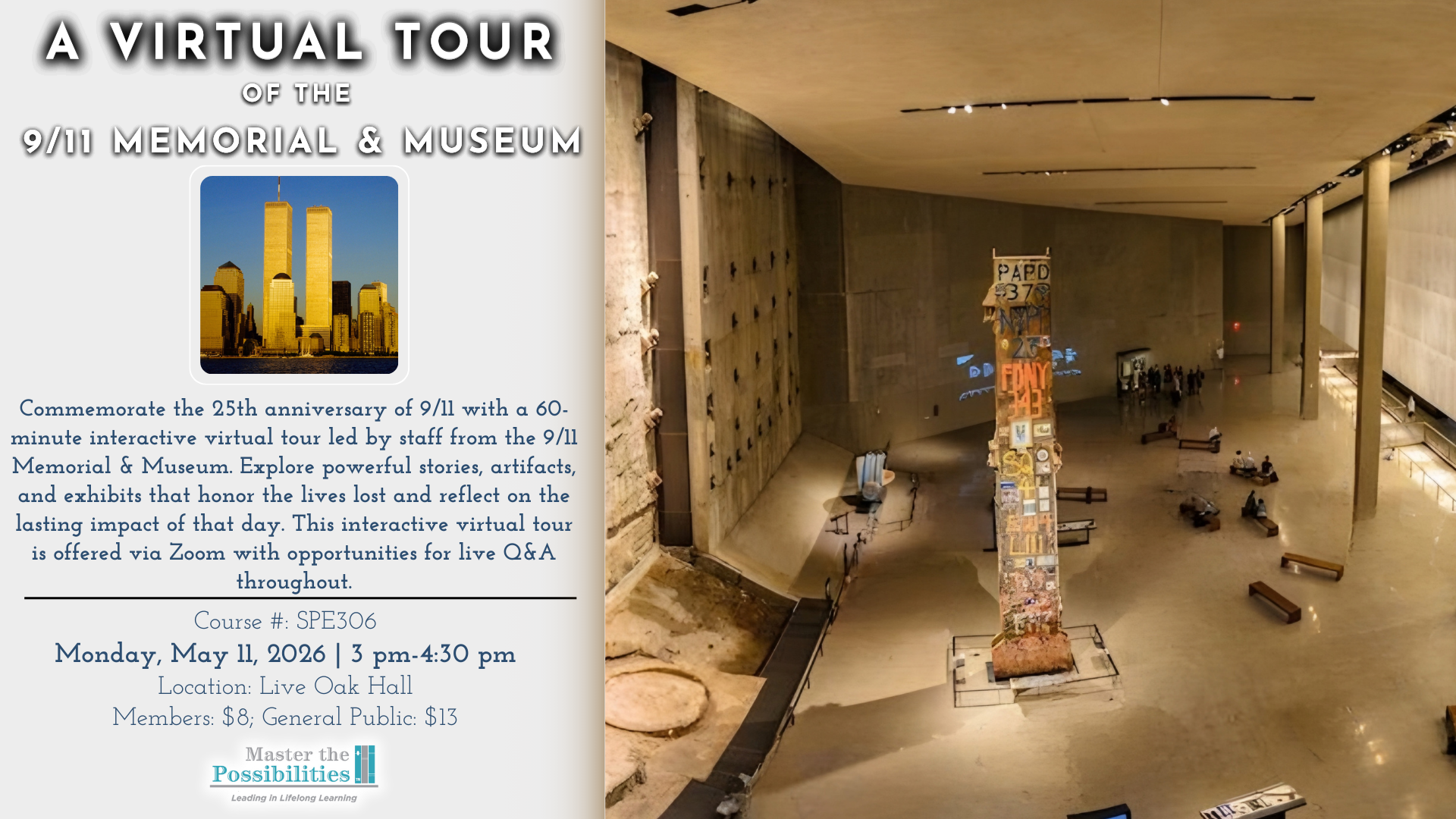 A Virtual Tour of the 9/11 Memorial & Museum Promo Image