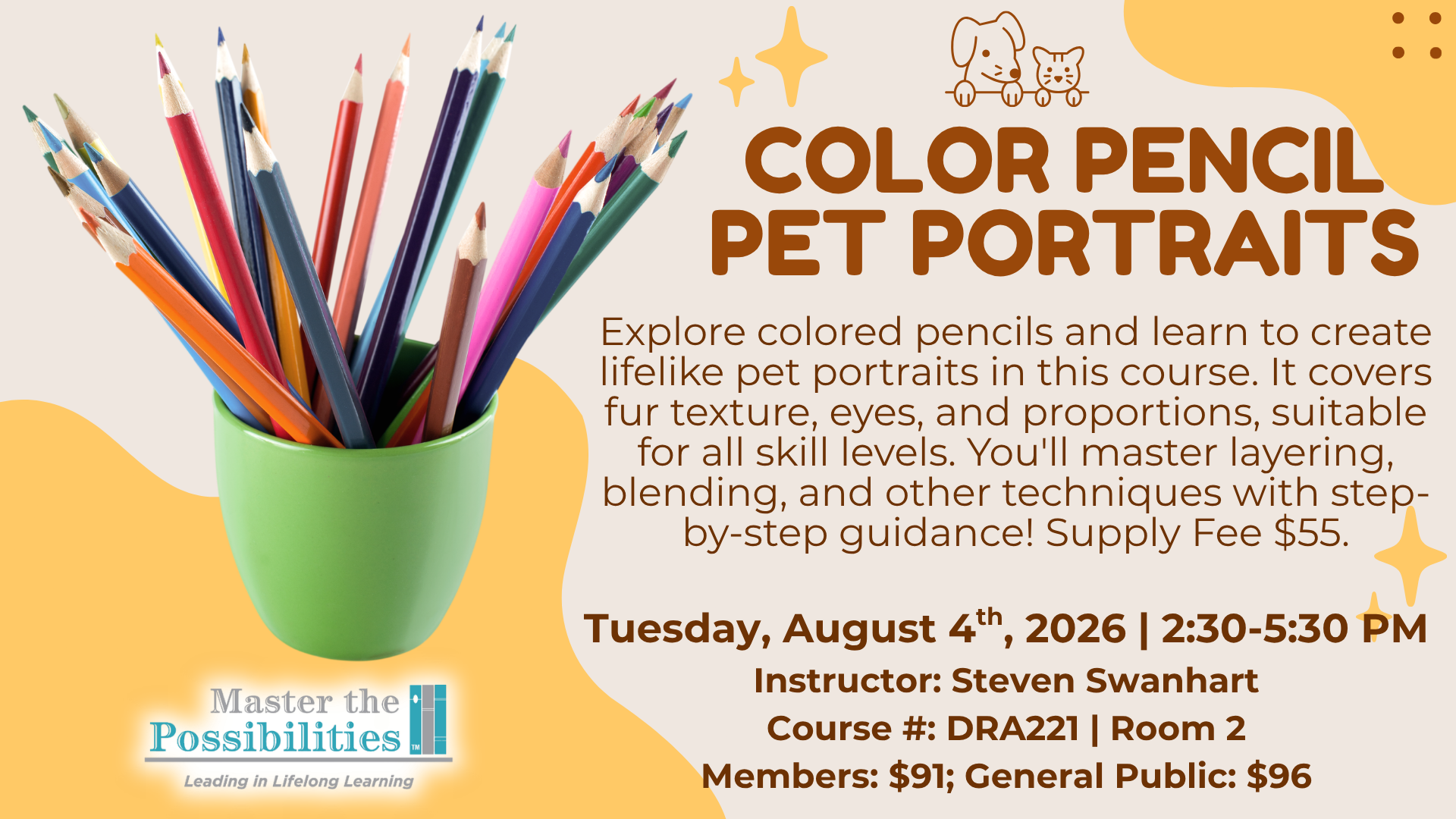 Color Pencil Pet Portraits Promo Image