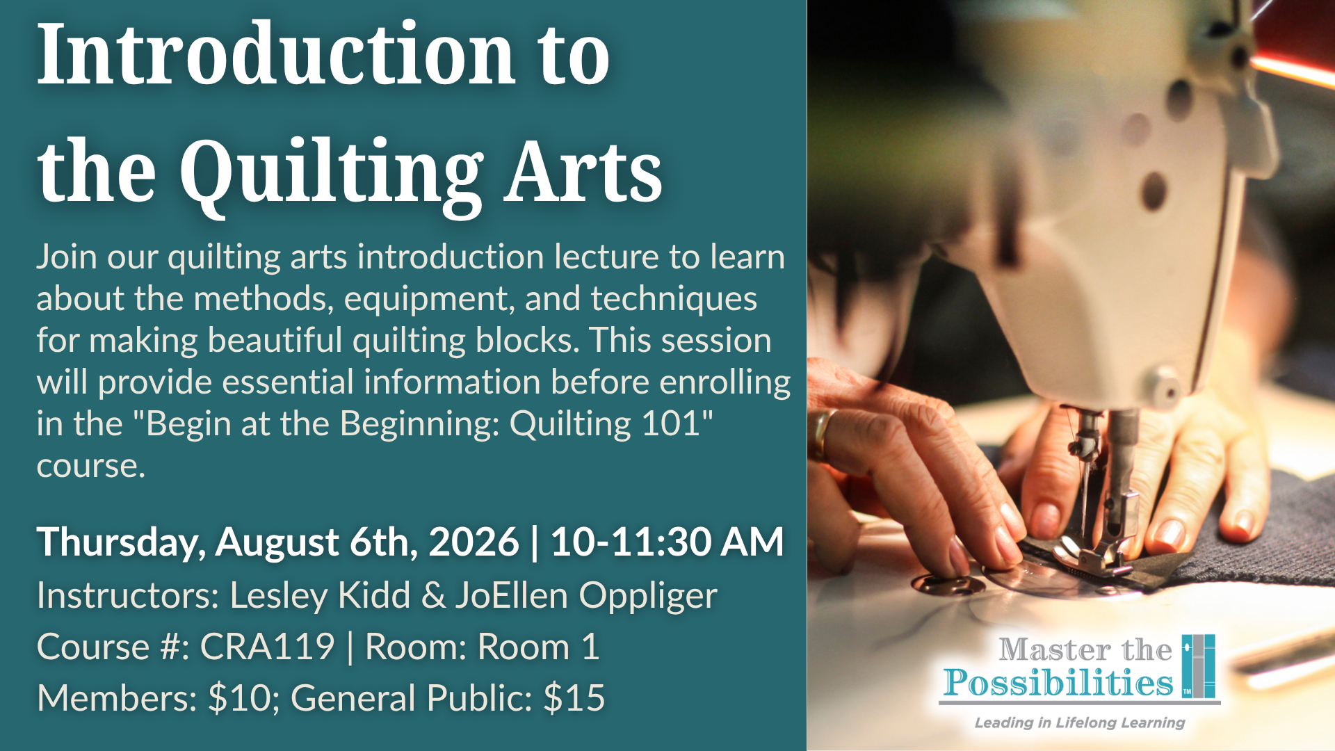 Introduction to the Quilting Arts Promo Image